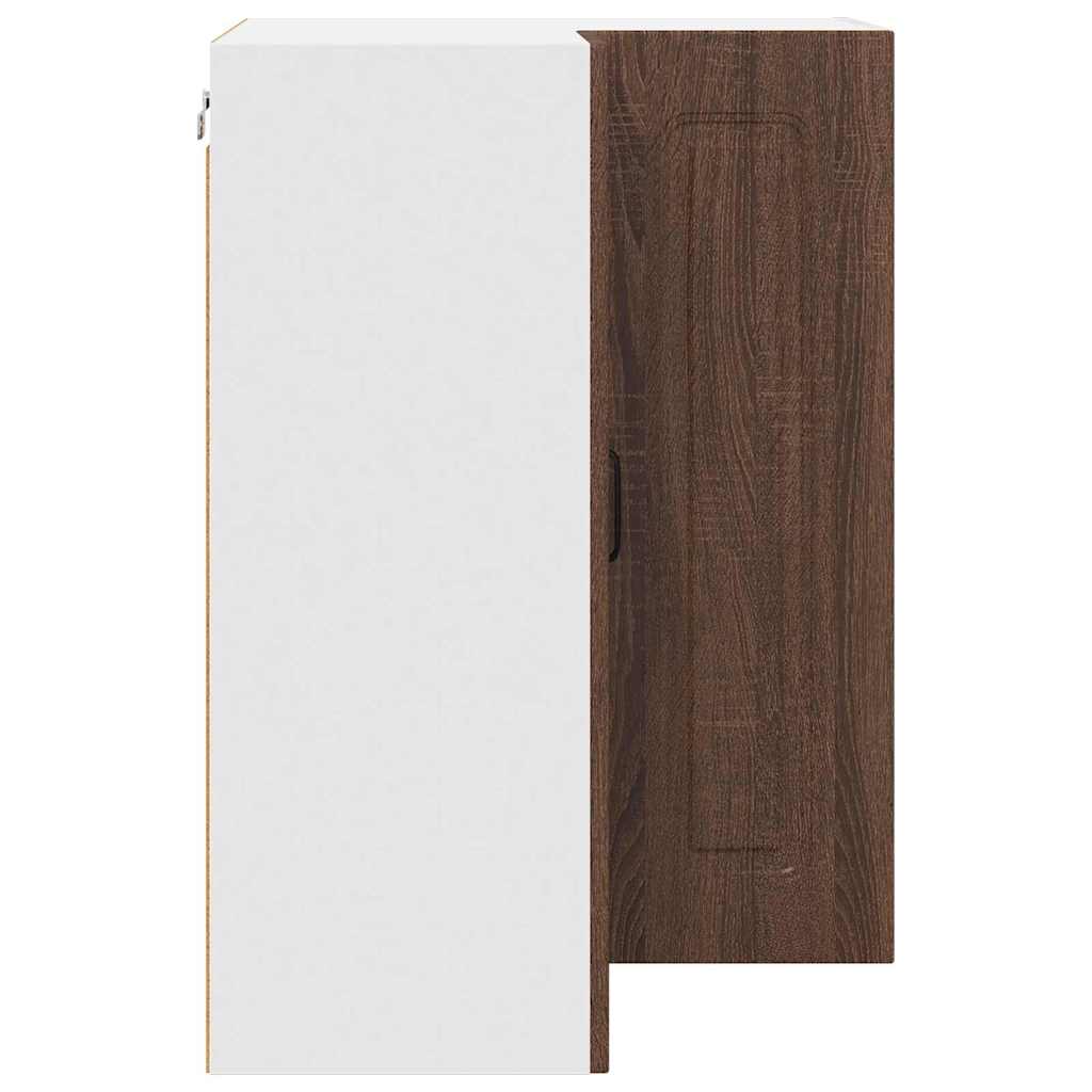 Kitchen Wall Cabinet Brown Oak 57 x 57 x 80 cm Engineered Wood